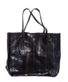 Violet X Grace Large Black Python Tote Black at Violet X Grace Miami