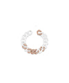 Shay white ceramic link and rose gold pave link bracelet