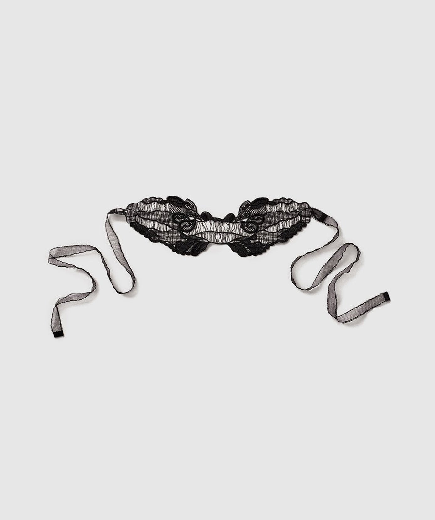 Kiki de Montparnasse KIKI Lace Veil Blindfold Black  at Violet x Grace Miami