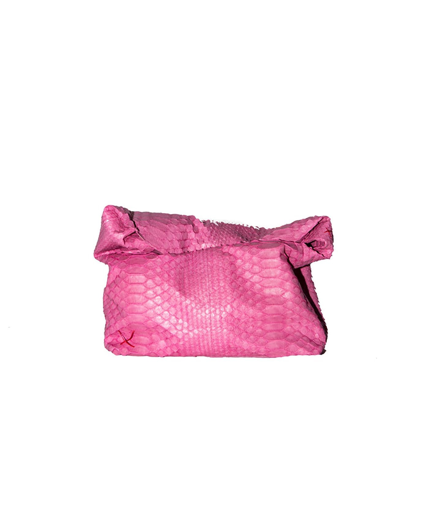 Violet x Grace Python Clutch Pink at Violet x Grace Miami