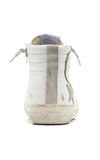 Slide Leather & Suede High Top Sneaker